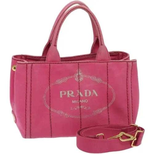 Pre-owned Tote Bags, female, , Size: ONE SIZE Pre-owned Canvas prada-bags - Prada Vintage - Modalova