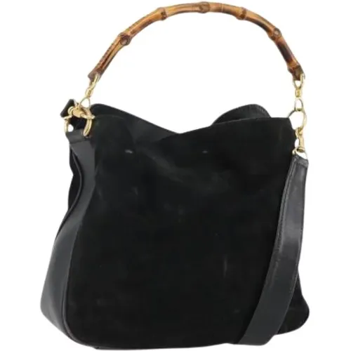 Pre-owned Shoulder Bags, female, , Size: ONE SIZE Pre-owned Suede Shoulder Bag - Gucci Vintage - Modalova