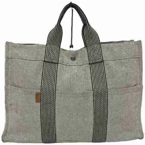 Pre-owned Tote Bags, female, , Size: ONE SIZE Pre-owned Canvas handbags - Hermès Vintage - Modalova