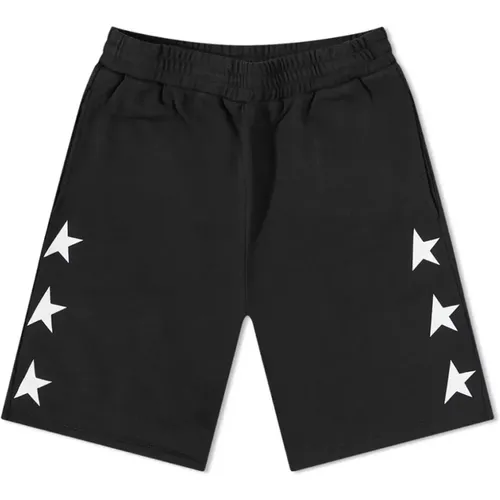 Casual Shorts, male, , Size: S Star Logo Jersey Shorts Cotton - Golden Goose - Modalova