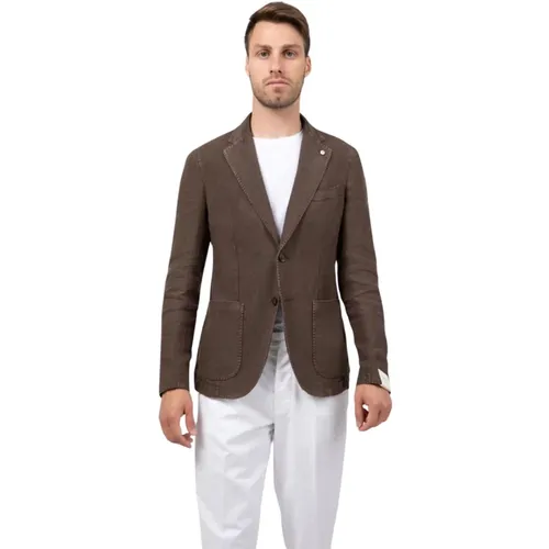 Blazers, male, , Size: M Single-Breasted Jacket - L.b.m. 1911 - Modalova