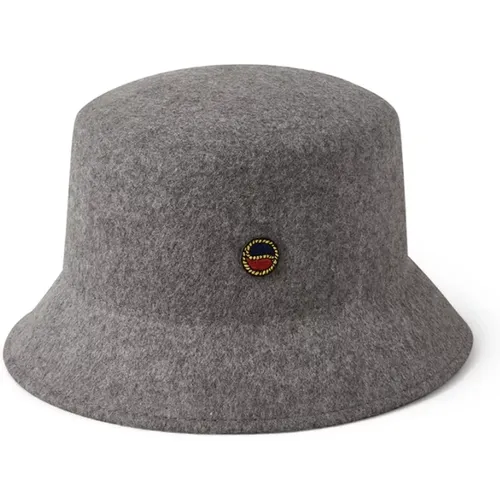 Tina Felted Bucket Hat Grey Melange , female, Sizes: S, M, L - Busnel - Modalova