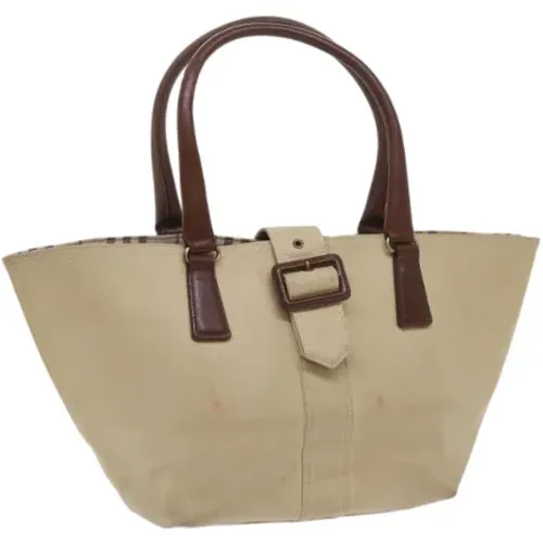 Pre-owned Tote Bags, female, , Size: ONE SIZE Pre-owned Canvas handbags - Burberry Vintage - Modalova