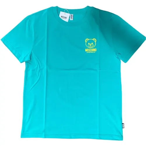 Bear Short Sleeve T-Shirt , male, Sizes: L, M - Moschino - Modalova