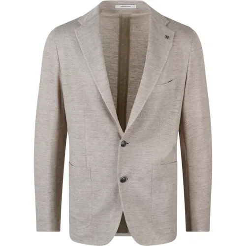 Linen Single Breasted Blazer , male, Sizes: XL - Tagliatore - Modalova