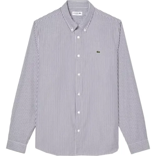 Striped Long Sleee Shirt for Men , male, Sizes: 3XL, XL, L - Lacoste - Modalova