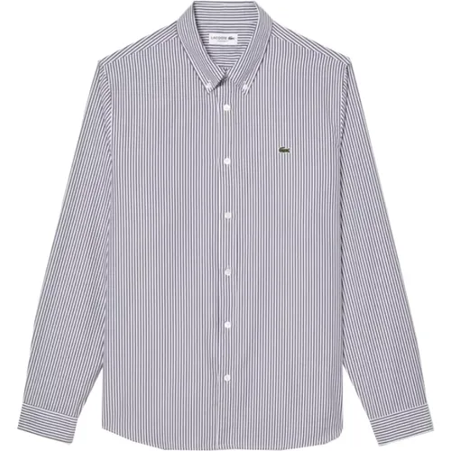 Striped Long Sleee Shirt for Men , male, Sizes: L - Lacoste - Modalova