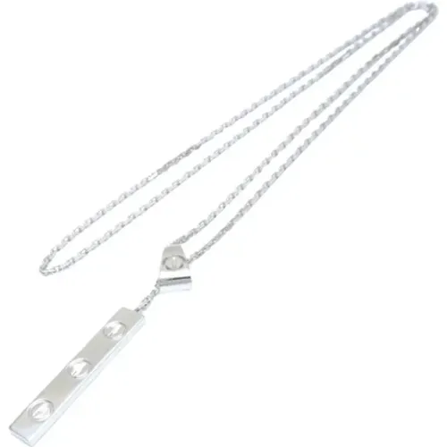 Pre-owned Jewellery, female, , Size: ONE SIZE Pre-owned White Gold necklaces - Cartier Vintage - Modalova