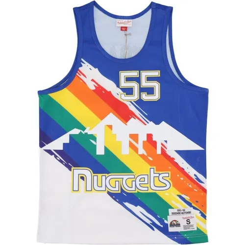 Sportswear, male, , Size: S NBA Basketball Vest Mutombo 55 - Mitchell & Ness - Modalova