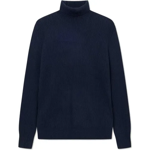 Turtlenecks, male, , Size: M Eddie Wool Rib Knit Sweater - Les Deux - Modalova