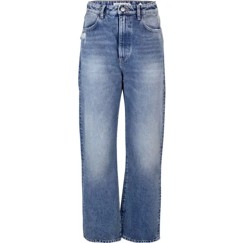 Blaue High Waist Regular Fit Jeans , Damen, Größe: W25 - Icon Denim - Modalova
