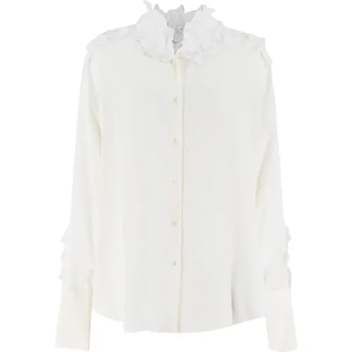 Elegant Lace Blouse , female, Sizes: XS, 2XS - Ermanno Scervino - Modalova