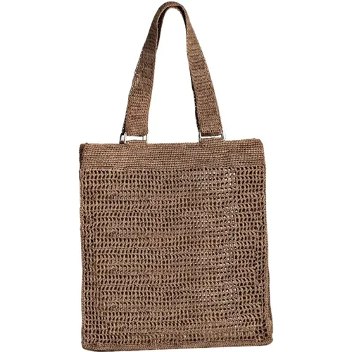 Handgemachte Raphia Tote Tasche , Damen, Größe: ONE Size - Ibeliv - Modalova