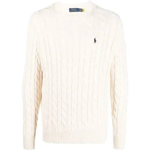 Cream Pullover Sweater , male, Sizes: L, XL, M - Polo Ralph Lauren - Modalova