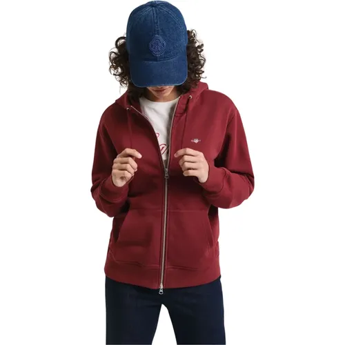 Zip-throughs, male, , Size: XL Zip Hoodie Shield - Gant - Modalova