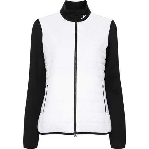 Weiße Stepp Hybrid Casual Jacke , Damen, Größe: L - J.LINDEBERG - Modalova