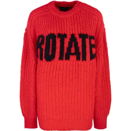 Gestrickter Logo-Pullover Rot - ROTATE Birger Christensen - Modalova