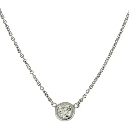 Pre-owned Platinum necklaces , female, Sizes: ONE SIZE - Tiffany & Co. Pre-owned - Modalova