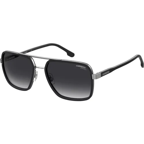 Sunglasses, male, , Size: 58 MM Ruthenium/Grey Shaded Sunglasses - Carrera - Modalova