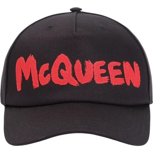 Caps, male, , Size: L Graffiti Red Hat New Style - alexander mcqueen - Modalova