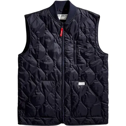 Navy Archive Vest , male, Sizes: XL, M - Fay - Modalova