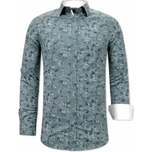 Shirt with Flower Pattern - 3065 , male, Sizes: S, M - Gentile Bellini - Modalova