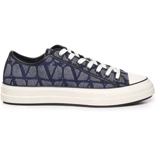 Canvas Sneakers with Iconographe Motif , male, Sizes: 7 UK, 9 UK - Valentino Garavani - Modalova