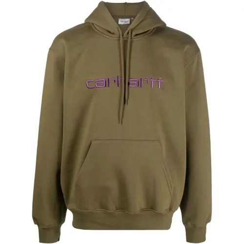 Hoodies, male, , Size: S Cotton Hooded Sweatshirt - Carhartt WIP - Modalova