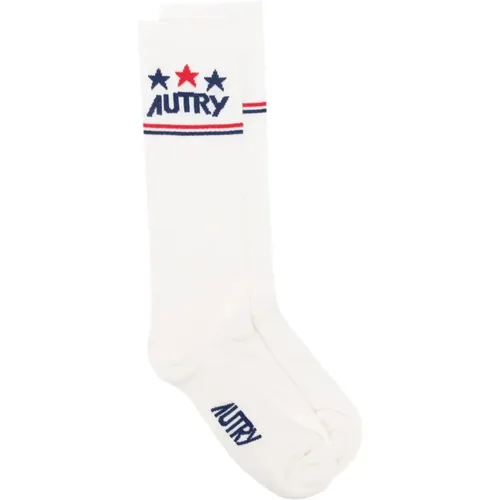 Socks, unisex, , Size: L Ribbed Socks with Jacquard Logo - Autry - Modalova