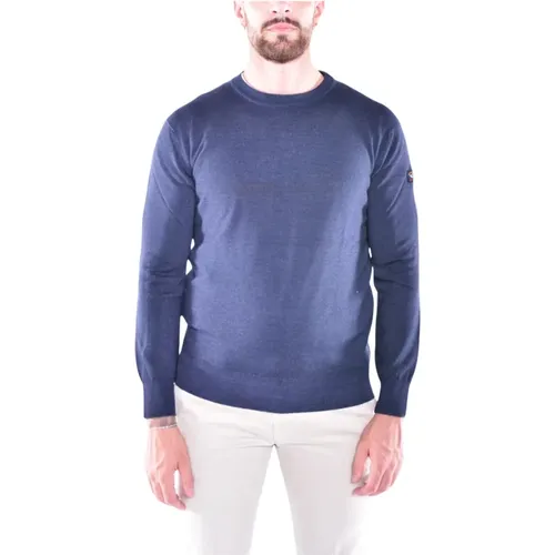 Extra Fine Merino Wool Sweater with Sleeve Badge , male, Sizes: 3XL - PAUL & SHARK - Modalova