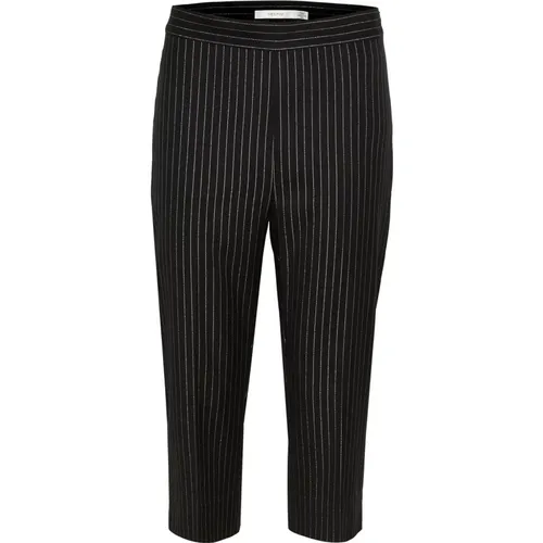 Gestreifte High-Waist Kurze Hose , Damen, Größe: M - Gestuz - Modalova