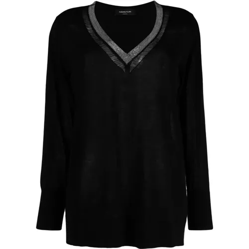 Cashmere Silk V-Neck Sweater Set , female, Sizes: S, M - Fabiana Filippi - Modalova