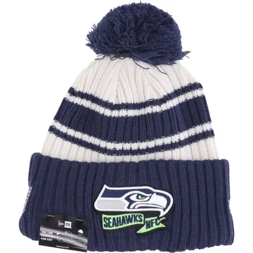 Beanies, male, , Size: ONE SIZE Seahawks Pom Pom Beanie Hat - new era - Modalova