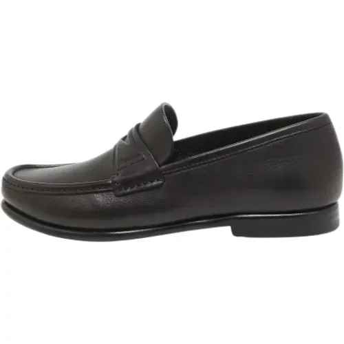 Pre-owned Flats, male, , Size: 7 1/2 US Pre-owned Leather flats - Salvatore Ferragamo Pre-owned - Modalova