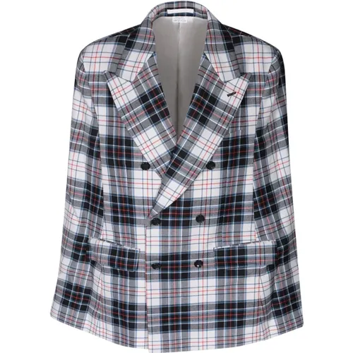 Blazers, male, , Size: M Double-Breasted Wool Cape - Comme des Garçons - Modalova