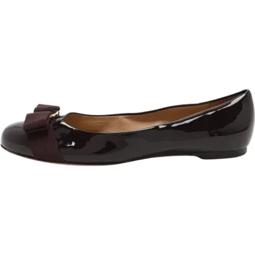 Pre-owned Flats, female, , Size: 7 US Pre-owned Leather flats - Salvatore Ferragamo Pre-owned - Modalova