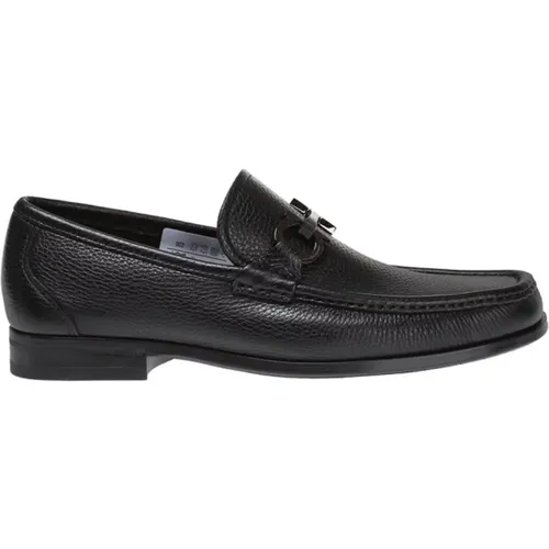 Loafers, male, , Size: 7 1/2 US Grain Leather Loafers - Salvatore Ferragamo - Modalova