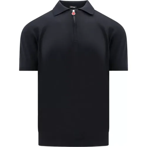 Short Sleeve T-Shirt with Half Zip , male, Sizes: M - Kiton - Modalova