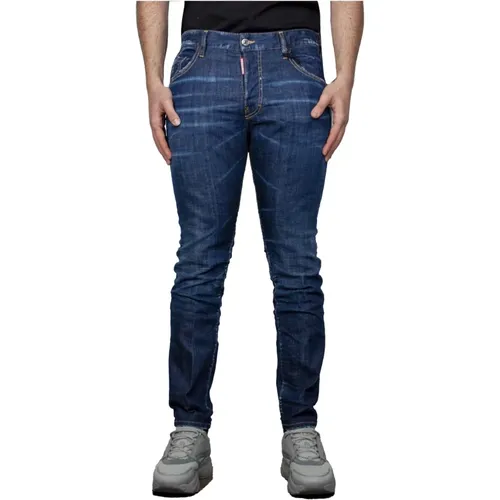 Skater Jeans, Slim-Fit with Faded Effects , male, Sizes: L - Dsquared2 - Modalova