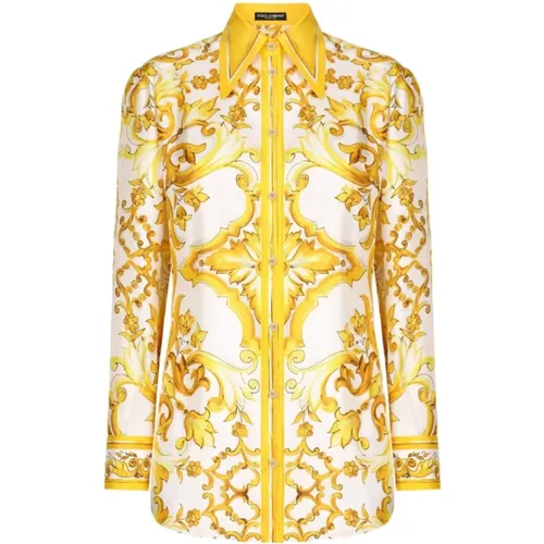 Casual Shirt in Trendy Style , female, Sizes: S, M, L, XL - Dolce & Gabbana - Modalova