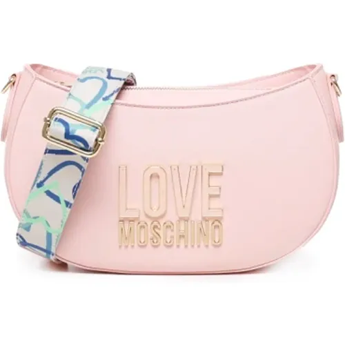 Shoulder Bag with Logo Plaque , female, Sizes: ONE SIZE - Love Moschino - Modalova