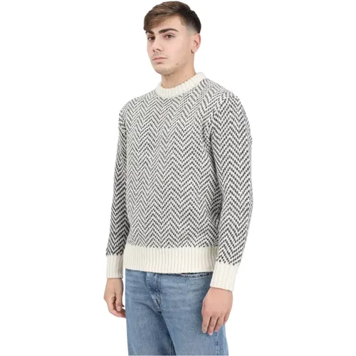 Beiger Rundhals-Strickpullover - Selected Homme - Modalova