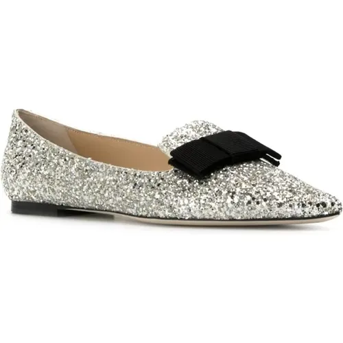 Silver Ballerina Shoes for Women , female, Sizes: 3 UK - Jimmy Choo - Modalova