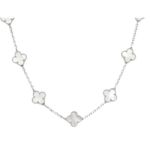 Pre-owned White Gold necklaces , female, Sizes: ONE SIZE - Van Cleef & Arpels Pre-owned - Modalova