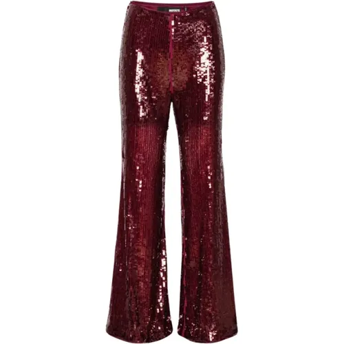 Wide Trousers, female, , Size: L Bordeaux Sequin Pants - Rotate Birger Christensen - Modalova