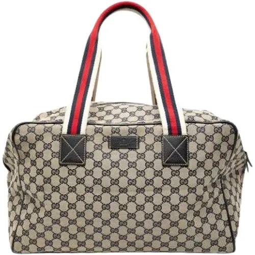 Pre-owned Weekend Bags, unisex, , Size: ONE SIZE Pre-owned Canvas Travel Bag - Gucci Vintage - Modalova