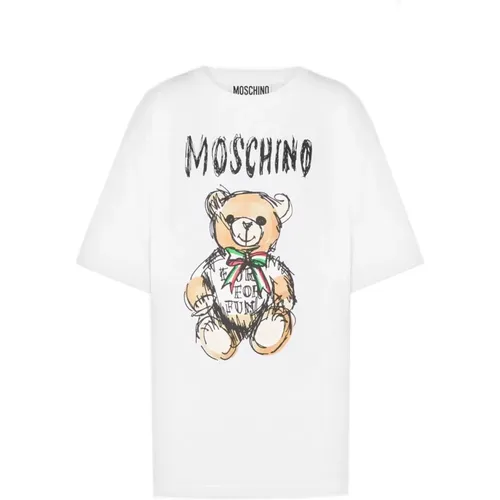 T-Shirts, male, , Size: S Teddy Bear T-Shirt - Moschino - Modalova