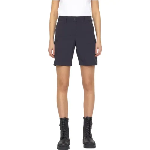 Schwarze leichte Nylon-Shorts mit kontrastierender Beschriftung , Damen, Größe: XS - Moncler - Modalova