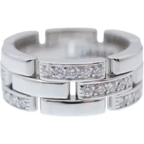 Pre-owned Jewellery, female, , Size: ONE SIZE Pre-owned White Gold rings - Cartier Vintage - Modalova