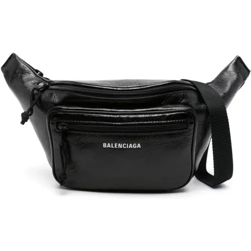 Leather Waist Bag , male, Sizes: ONE SIZE - Balenciaga - Modalova